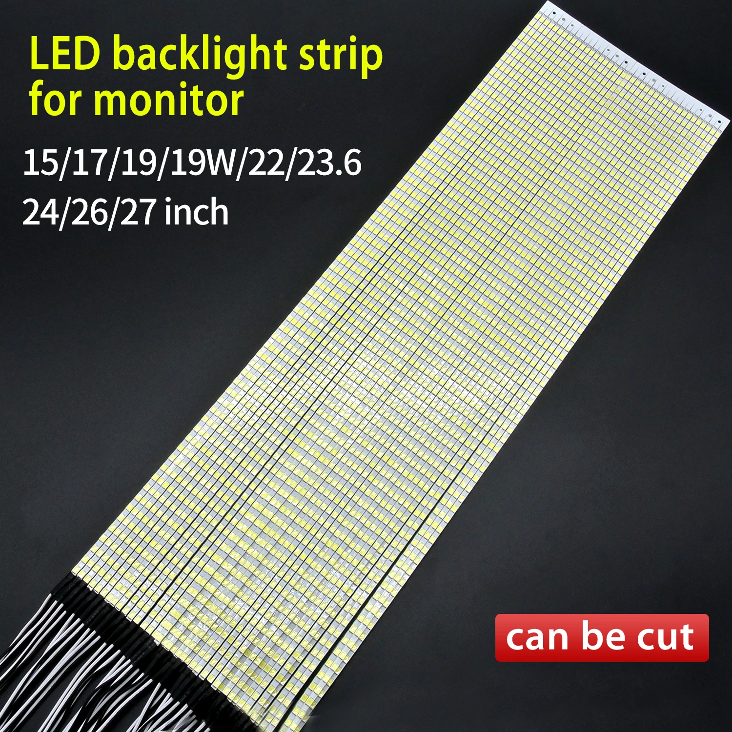 10PCS 320-620mm Led Backlight Strip Update Your 15-27inch CCFL Lcd Screen Panel Monitor Adjustable Brightness Backlight Strip