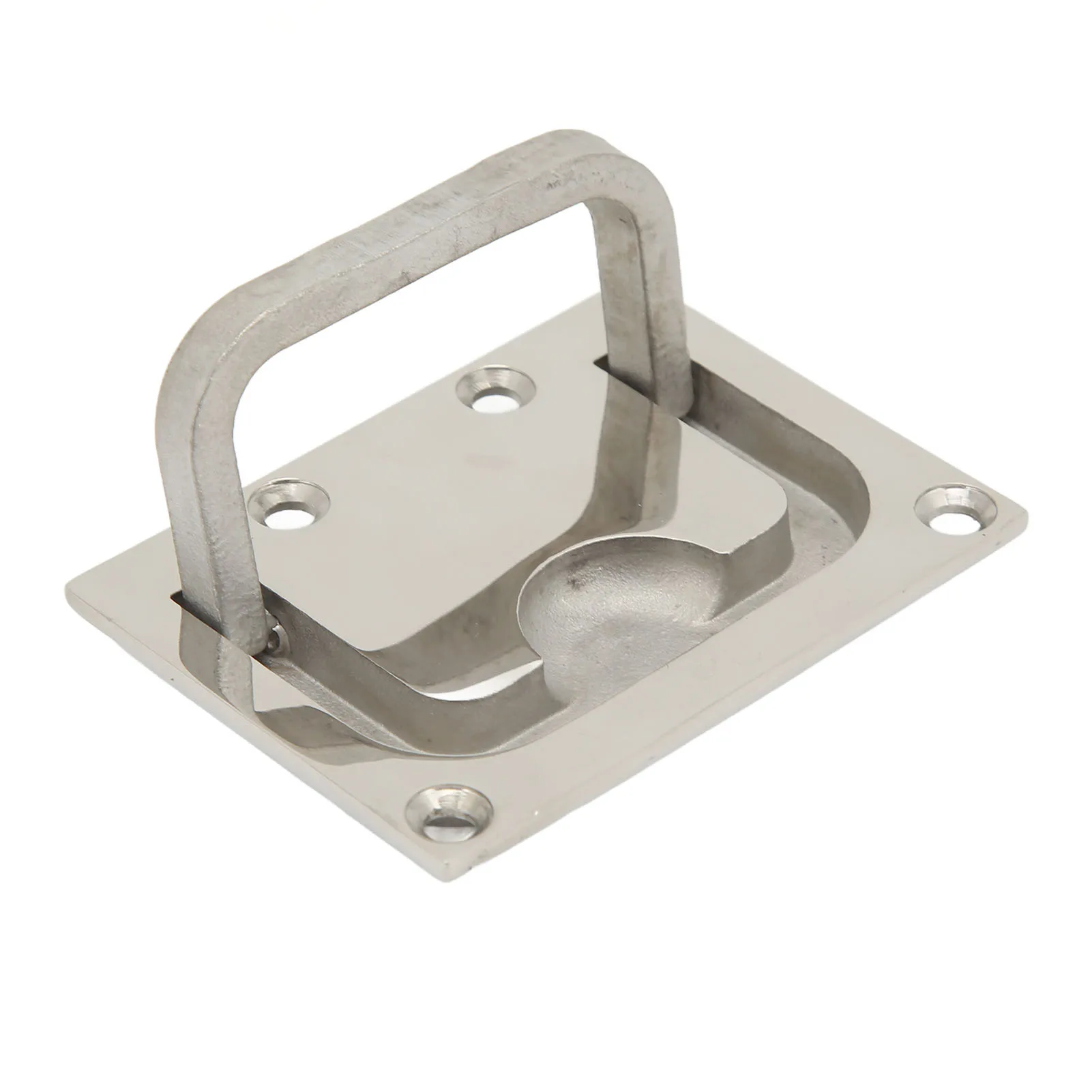 Ring Pull Handle 316 Stainless Steel Marine Flush Lifting Handle Rectangular Grip Latch