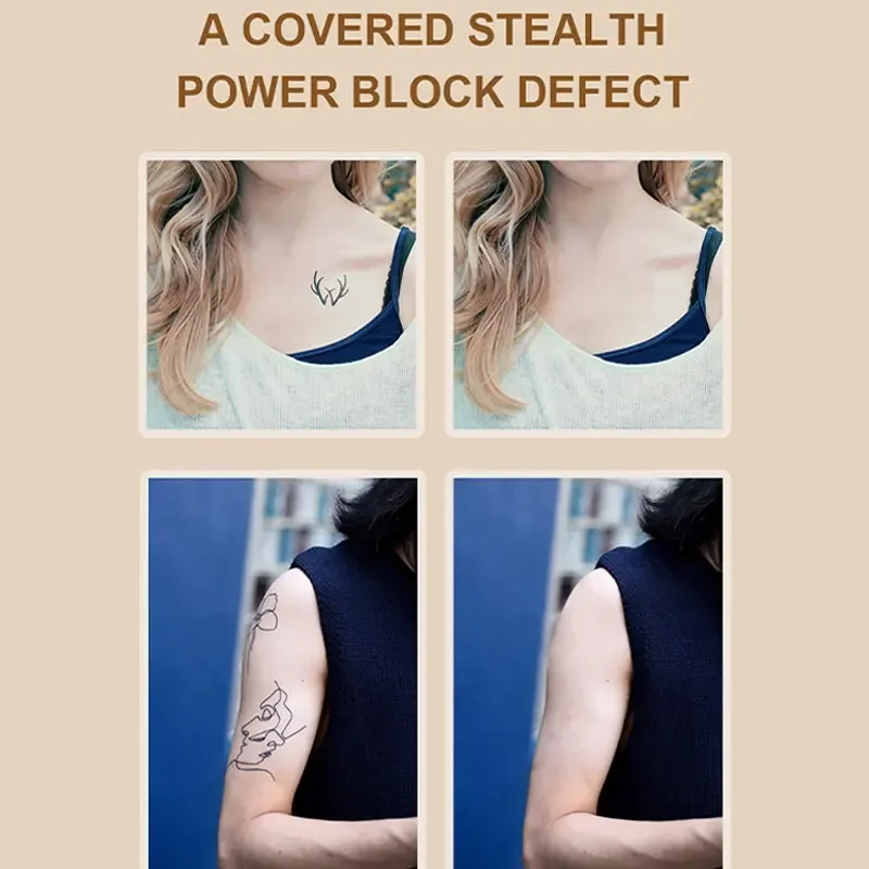 Correttore per tatuaggi Crema per la copertura della cicatrice delle lentiggini Impermeabile duraturo Trucco per il corpo Cosmetici Strumento per la copertura del tatuaggio Fondotinta per il corpo Trucco 10ml