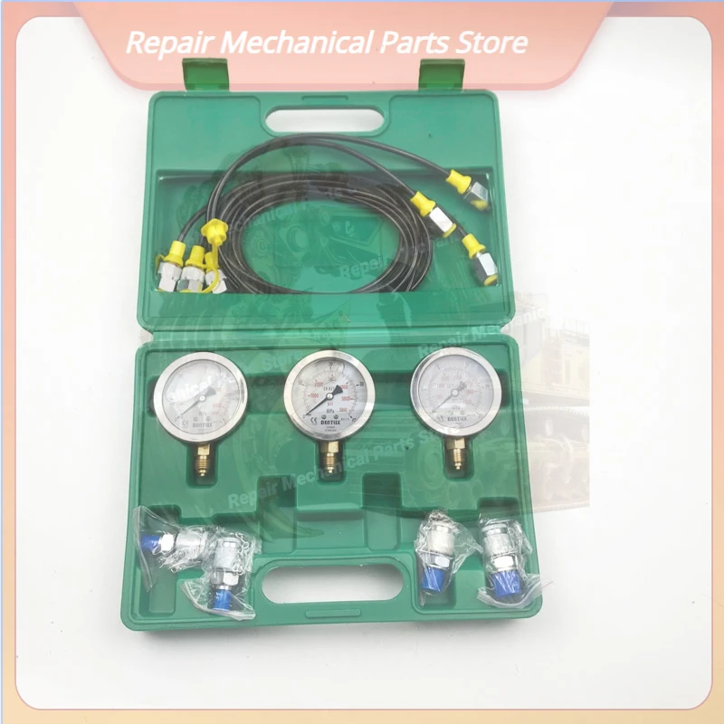

3 Gauges Pressure Measuring Instruments, Heavy Equipment Pressure Test Gauge Kits