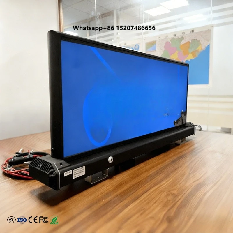 Vertex Outdoor Double-sided Taxi Roof LED Display IP65 Waterproof High Brightness 5500nit One-click Cluster Management