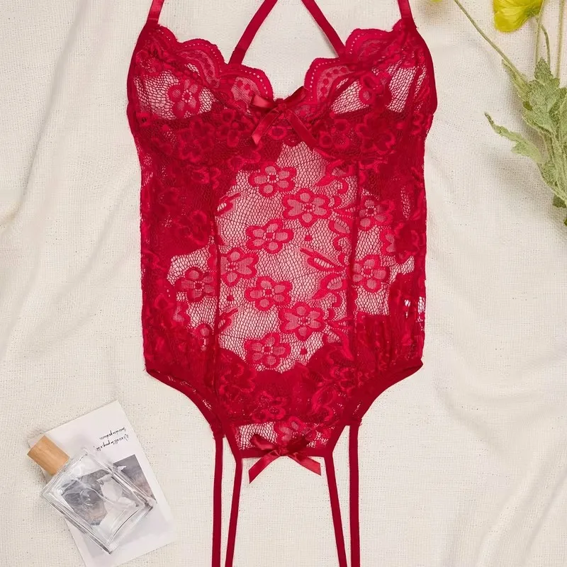 Transparent Sexy Lingerie For Women Sexsi Erotic Underwear Naughty Outfit Lace Open Crotch Porn Lingerie Set Bodysuit Lingerie - Image 6