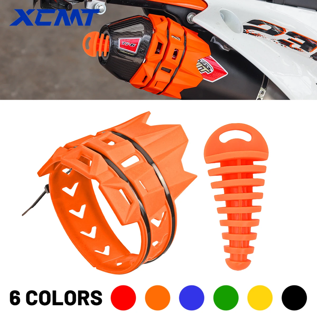Motorrad-Auspuff-Schalldämpfer-Abdeckung für Honda Yamaha Kawasaki Suzuki KTM Husqvarna Beta Silikon-Schutzrohr-Set Teile