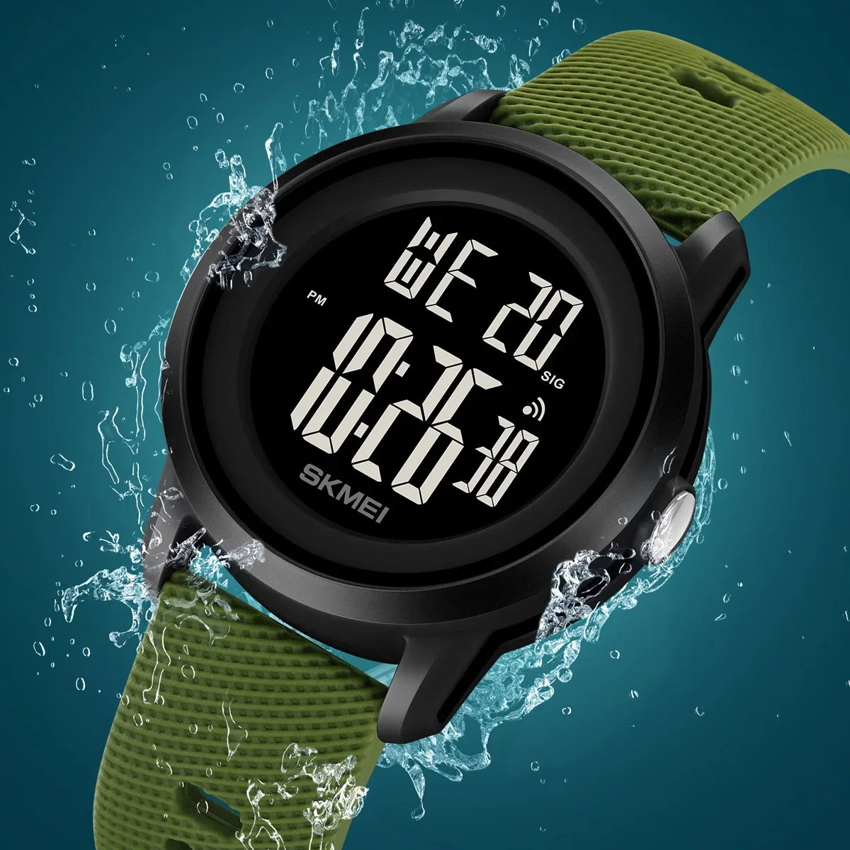 SKMEI 2218 cronómetro resistente al agua reloj de pulsera reloj hombre Cool Digital cuenta atrás relojes deportivos para hombres mujeres estudiante 5Bar