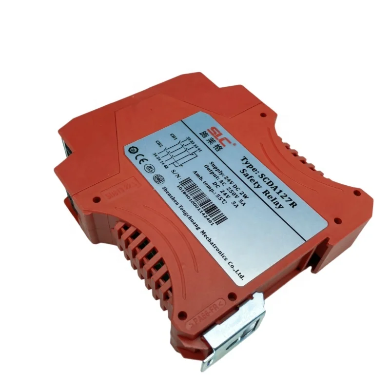Safety relay module ISO13849-1 Class 4 emergency stop safety grating controller 24VDC