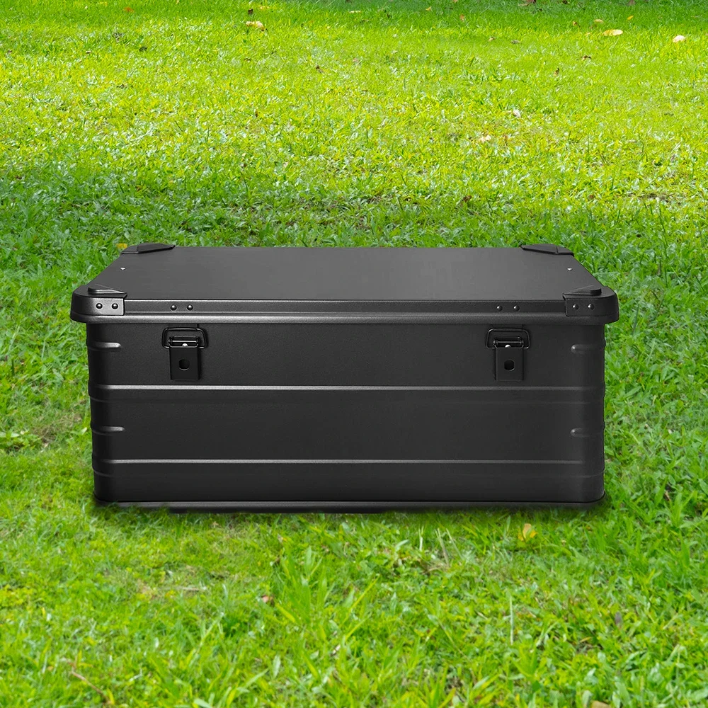 30L 50L 80L Black Camping Aluminum Alloy Storage Box Aluminum Alloy Storage Box for Camping Household Car Trunk Outdoor