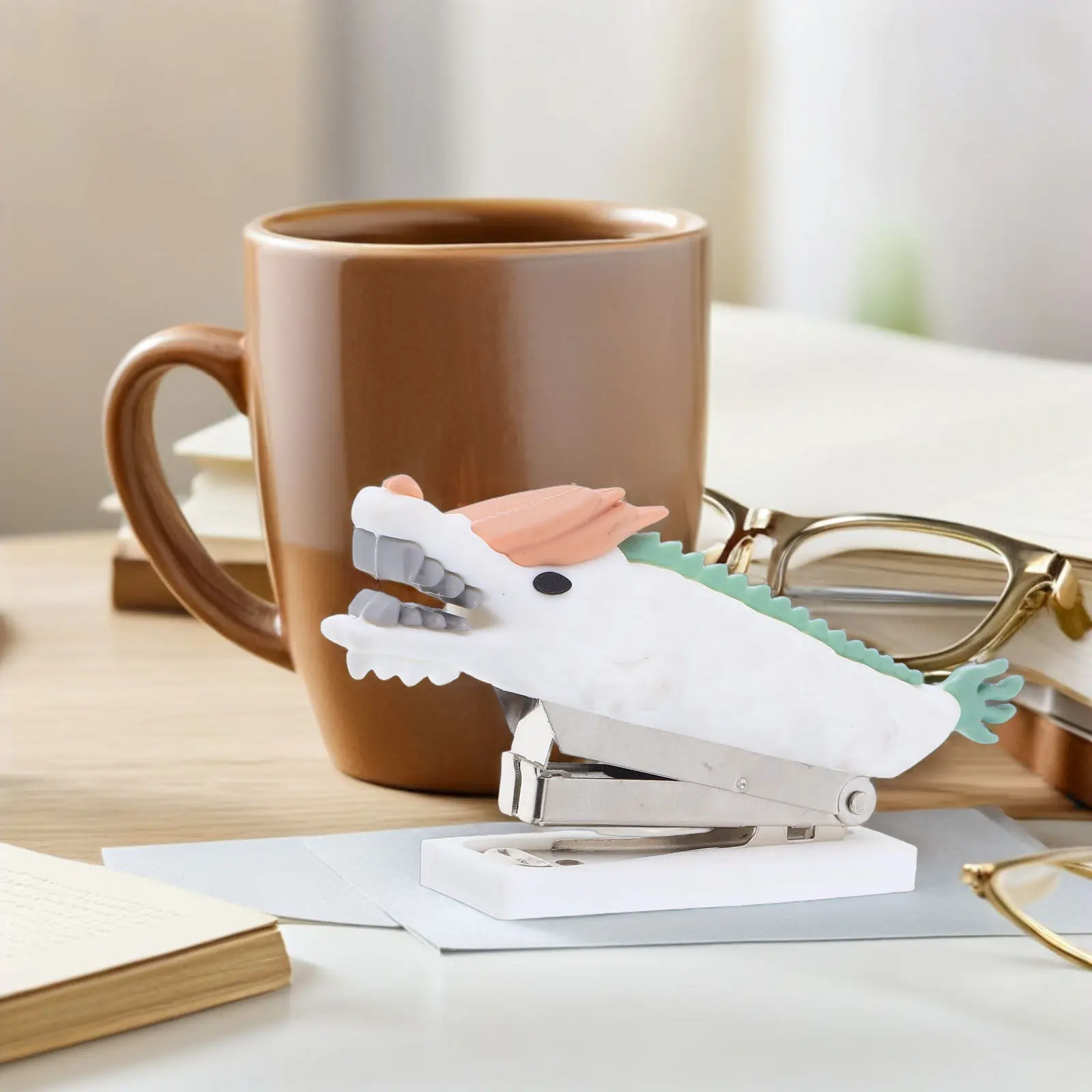 

Kawaii Dragon Stapler Mini Size Lightweight Stapler for Classroom Office Stationery Supplies Home Use Stylish Design