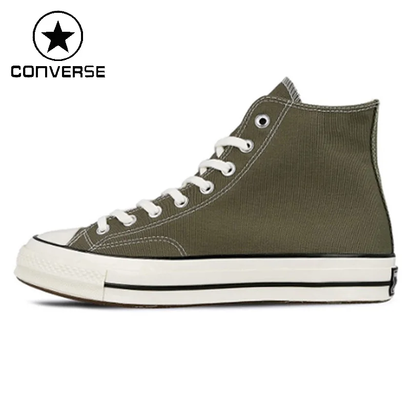 Converse All Star мужские и женские туфли для скейтбординга 1970s высокие классические армейские зеленые