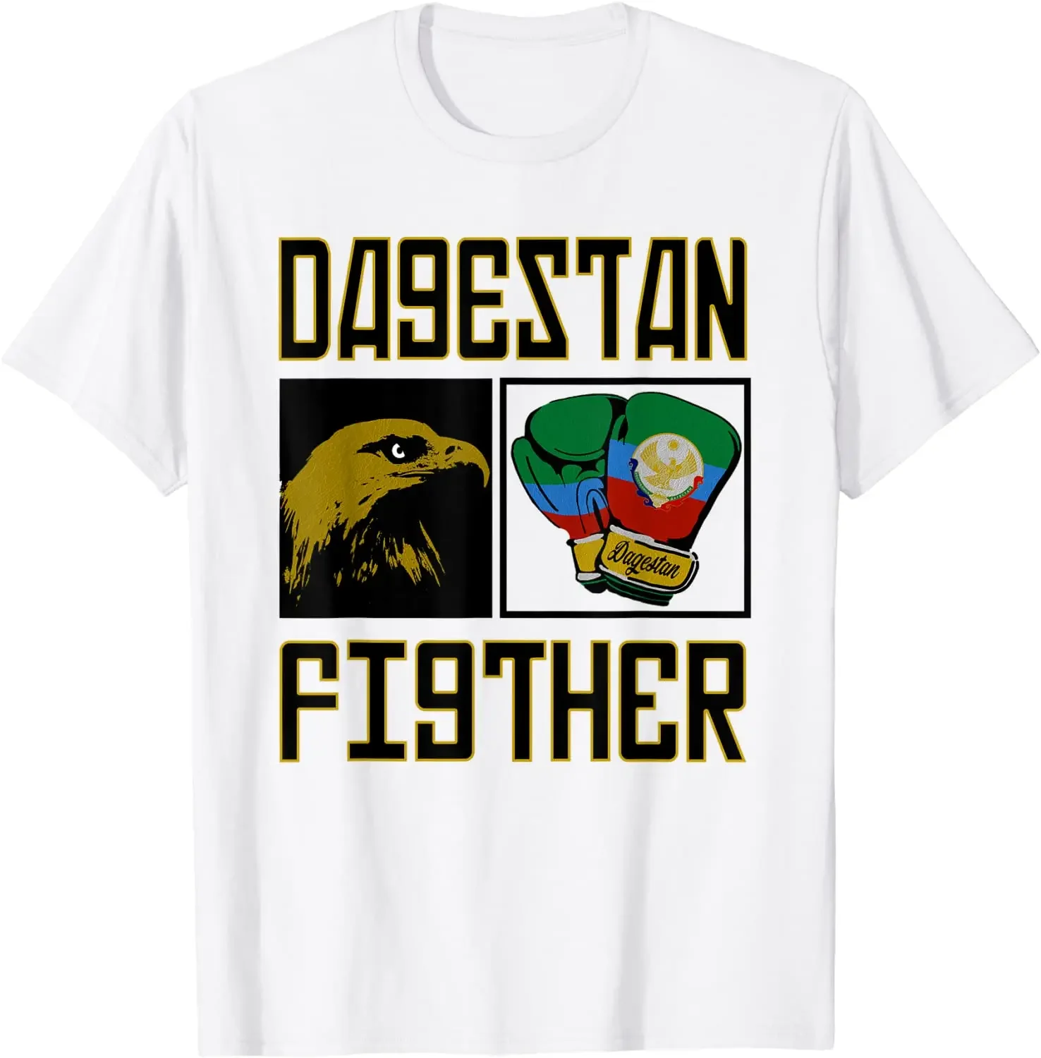 Dagestan Flag. Dagestan Eagle. Proud Dagestan Figher T-Shirt. Premium Cotton Short Sleeve O-Neck Mens T Shirt New S-3XL