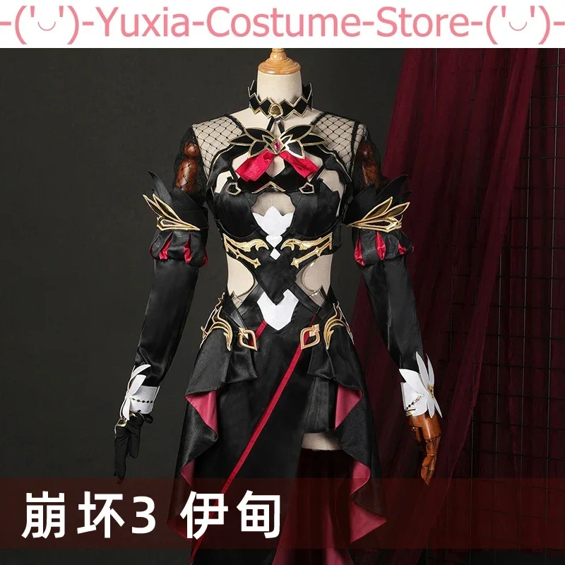 Anime!Honkai Impact 3rd Eden Game Suit Elegant Dress Uniform Cosplay Costume Halloween Party Role Play Outfit Women