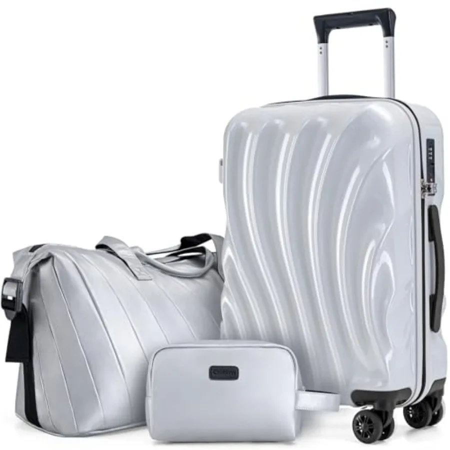 Luggage Suitcases with Wheels, Suitcase Set, ABS+PC Hardshell Luggage with Phone Holder, Lightweight Carry on Luggage with TSA