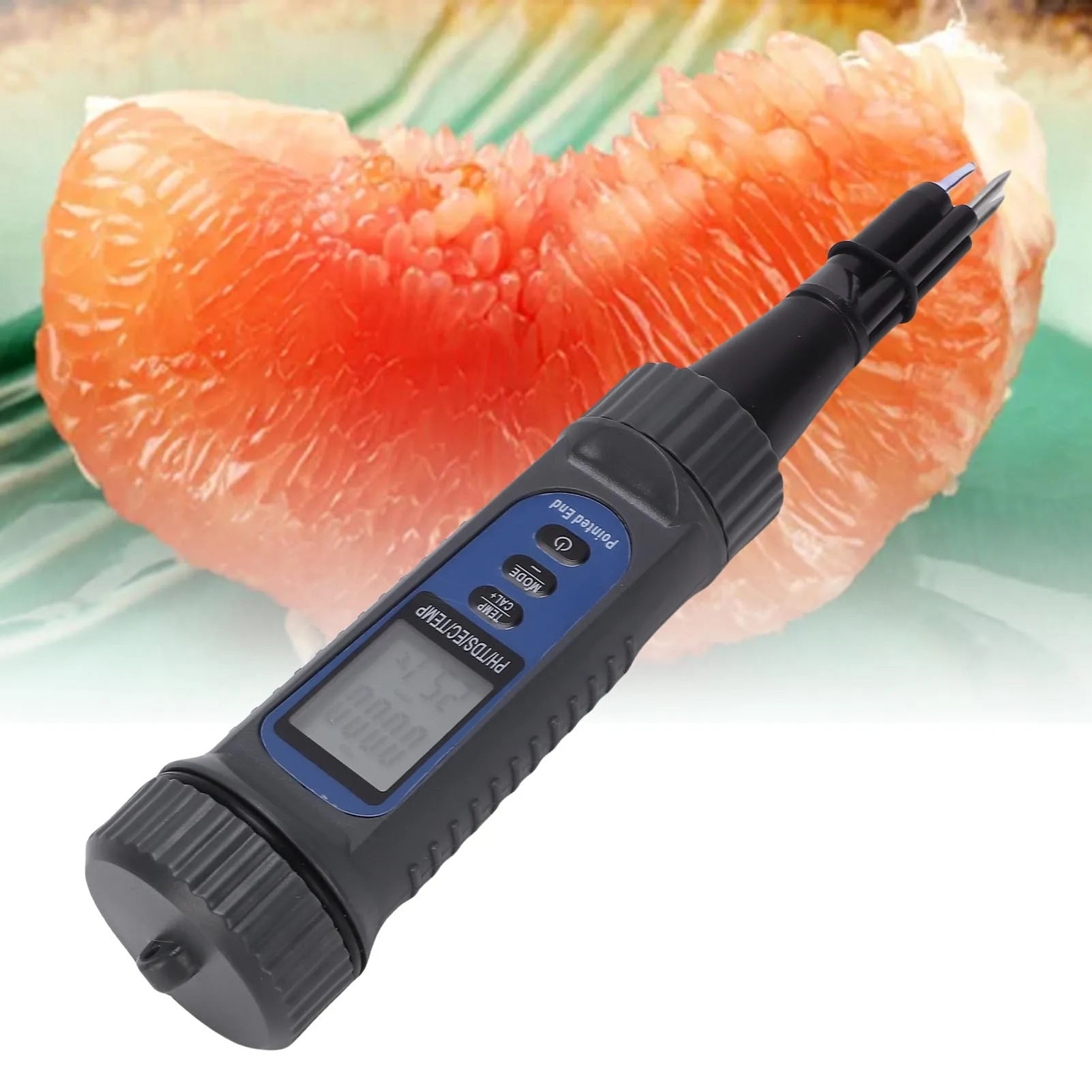 4-in-1 PH-Meter Hochpräziser PH-EC-Temperatur-Tester für Lebensmittel Käse Obst Gemüse Boden Fleisch PH-EC-Temperatur-Tester PH-Tester