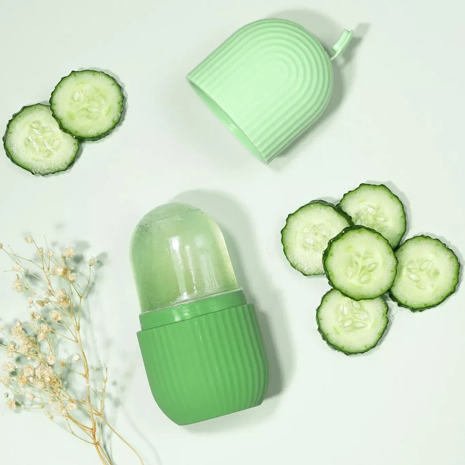 Moule à glaçons en silicone pour le visage et les yeux, outil de soin de la peau, rouleau de glaçage, massage du visage, beauté du visage, Gua Sha