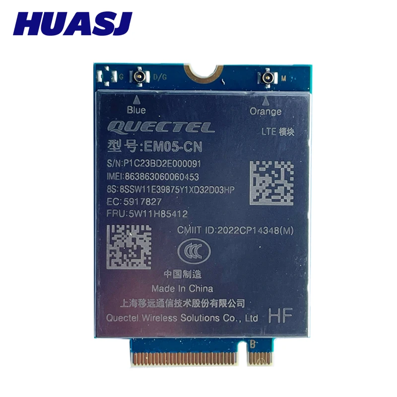 HUASJ EM05-CN M.2 4G 모듈, FRU 5W11H85412, FDD-LTE TDD-LTE 4G 카드, Cat4 노트북용