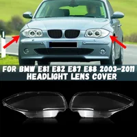 Cubierta de faro delantero para BMW 1 Series E81 E82 E87 E88 2003-2011, lente de sombra de faro 63116924667