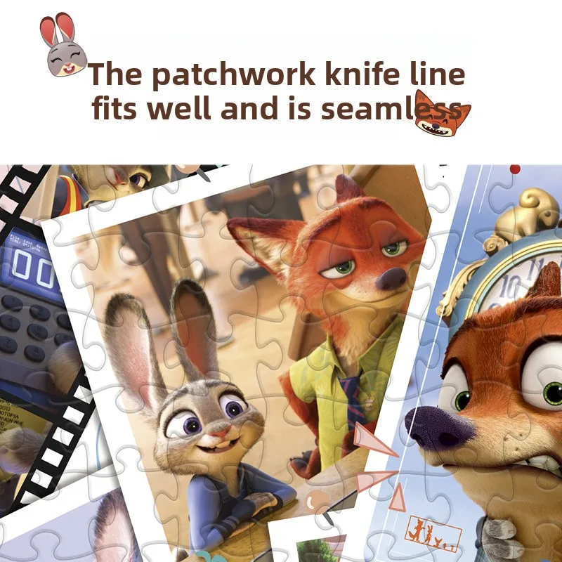 Gubu Disney Zootopia 2 Serie di puzzle progressivo - Set di apprendimento Judy Nick da 100/200/500 pezzi per bambini 6+, regalo perfetto