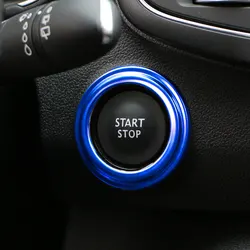 Car Ignition Key Hole Ring Engine Start Stop Button Sticker Cover for Renault Koleos for Samsung QM6 2016 - 2023 Accessories