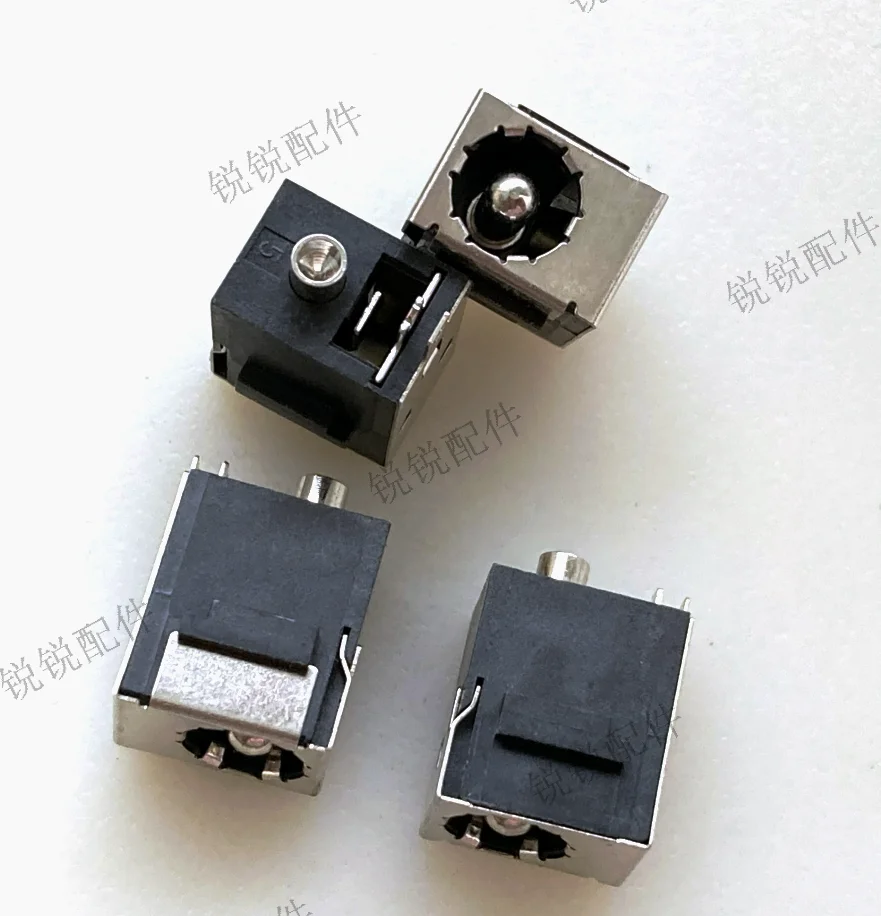 For vertical DC power source socket 5.5x2.5core welded wire 3P power interface Female DC charging port