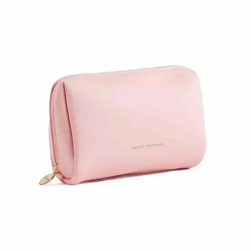 KP03 Travel Makeup Bag Small, Vegan Leather Pouches Cosmetic Case