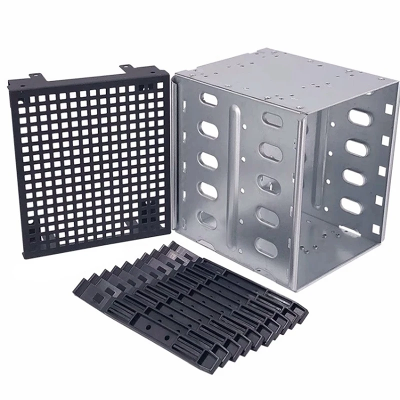 Da 5.25 pollici a 5x3.5 pollici SATA HDD Cage Rack Hard Disk Enclosure Hard Drive disco vassoio Caddy Adapter