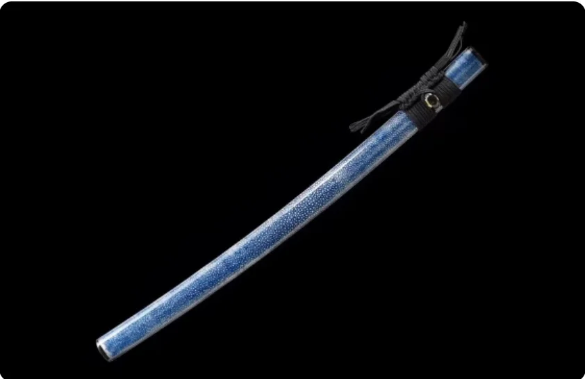 76 سنتيمتر ملفوفة بالكامل مع جلد السمكة اللؤلؤية كاتانا السيف سايا غمد غمد ث/قرن الجاموس مطعمة ث/الساجيو