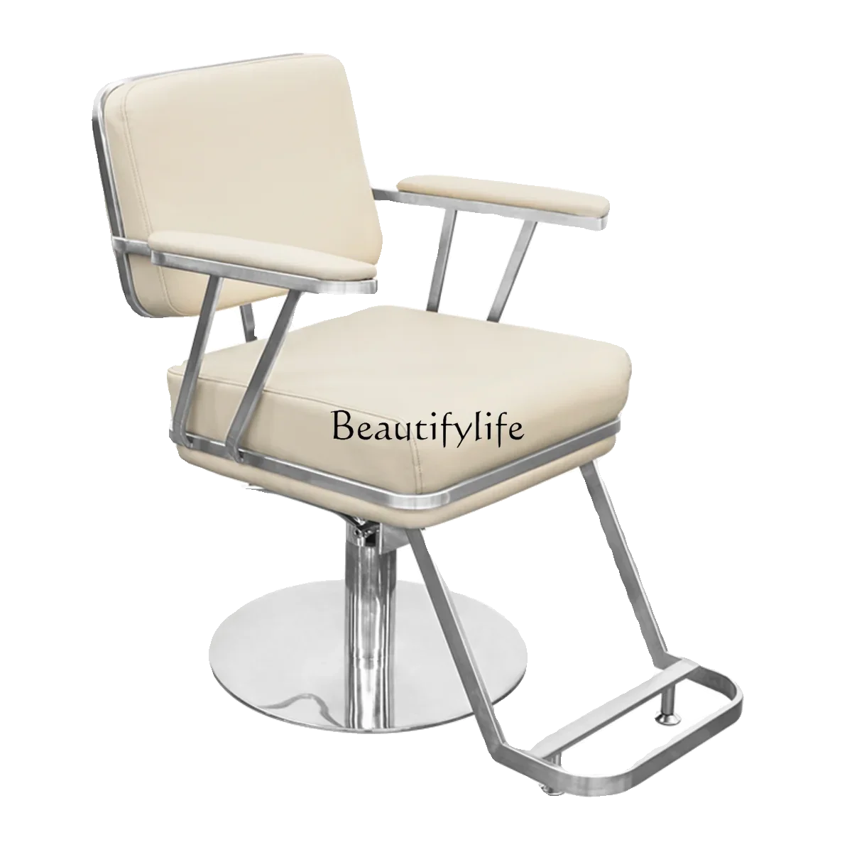 

Fashion Simple and High-End Hair Salon Hair Cutting and Perming Barber Shop Chair Lifting Rotating with Thick Pump