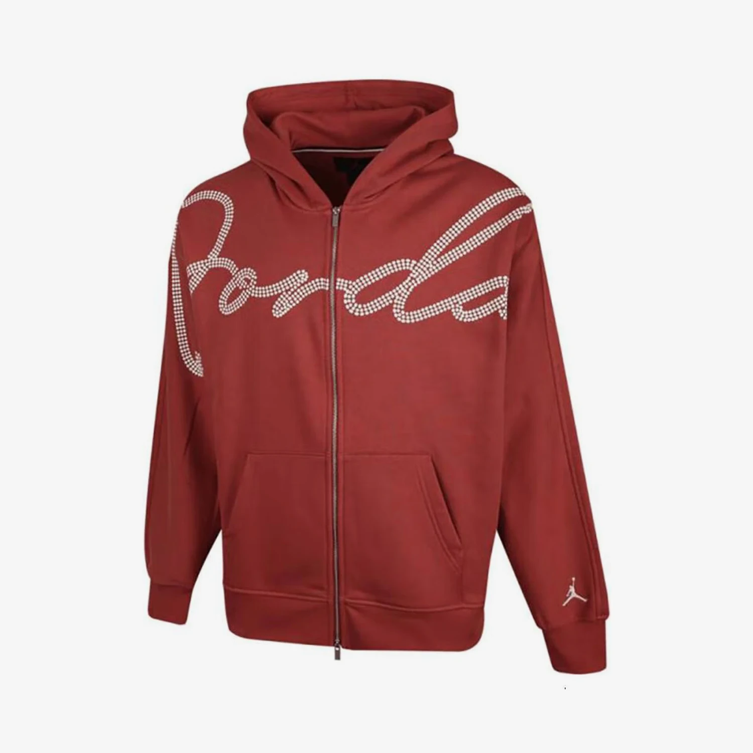 Nike Official Genuine JORDAN Men's Fleece Hooded Knit Printed Jacket HF9296-691