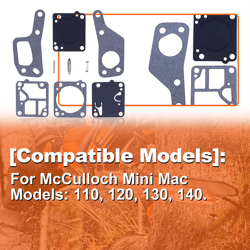 K1- MDC طقم إعادة بناء إصلاح المكربن لسلسلة Walbro MDC المكربن McCulloch Power Mac 6 & 6A K1- MDC carb