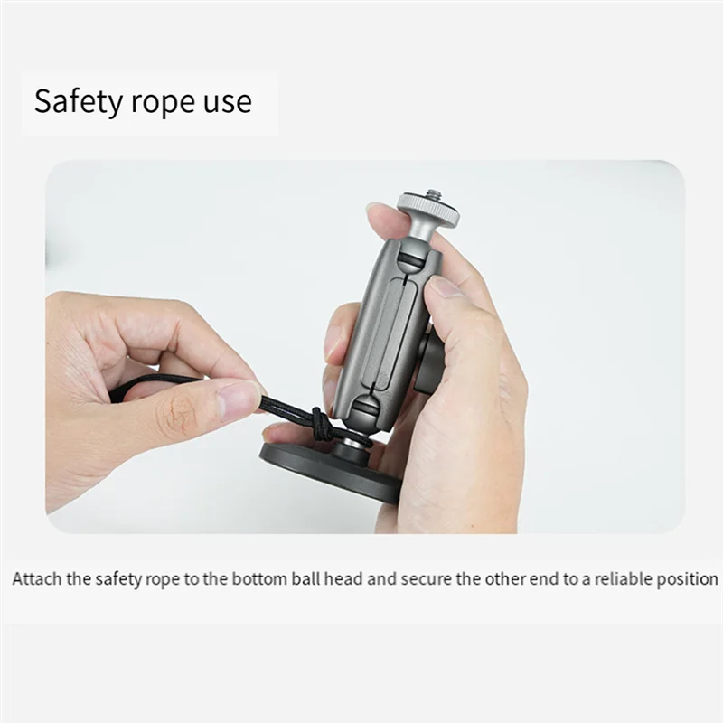 

T82C Лидер продаж-TELESIN магнитный держатель для экшн-камеры из алюминиевого сплава 360° ° Регулируемый адаптер 1/4 для Gopro Insta360 DJI OSMO Durab