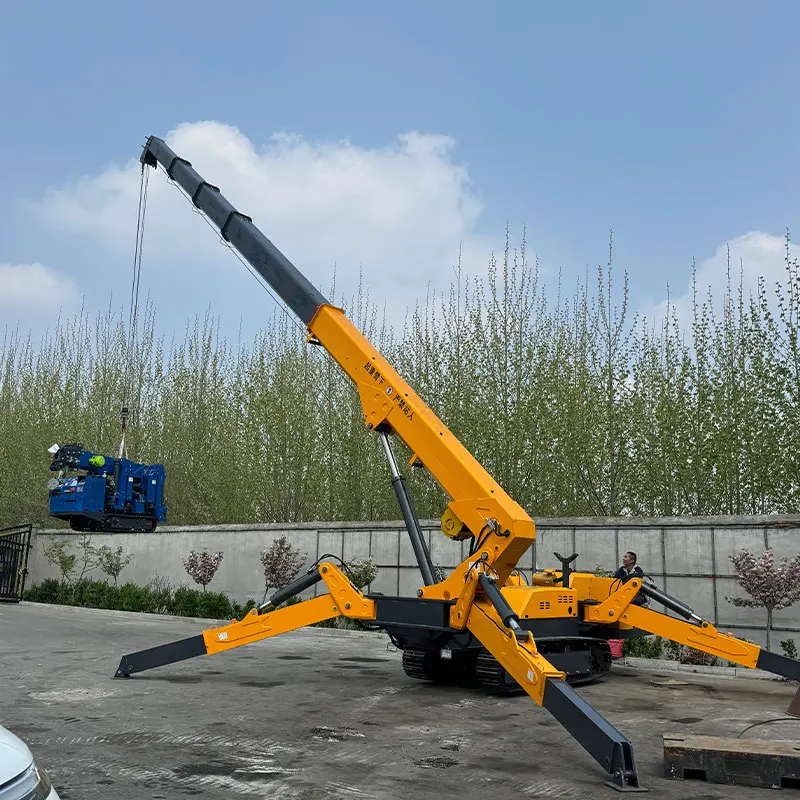For Large Span Lifting and Heavy Duty Projects 3-16Ton Mini Crawler Spider Crane with Fly Jib and High Torque