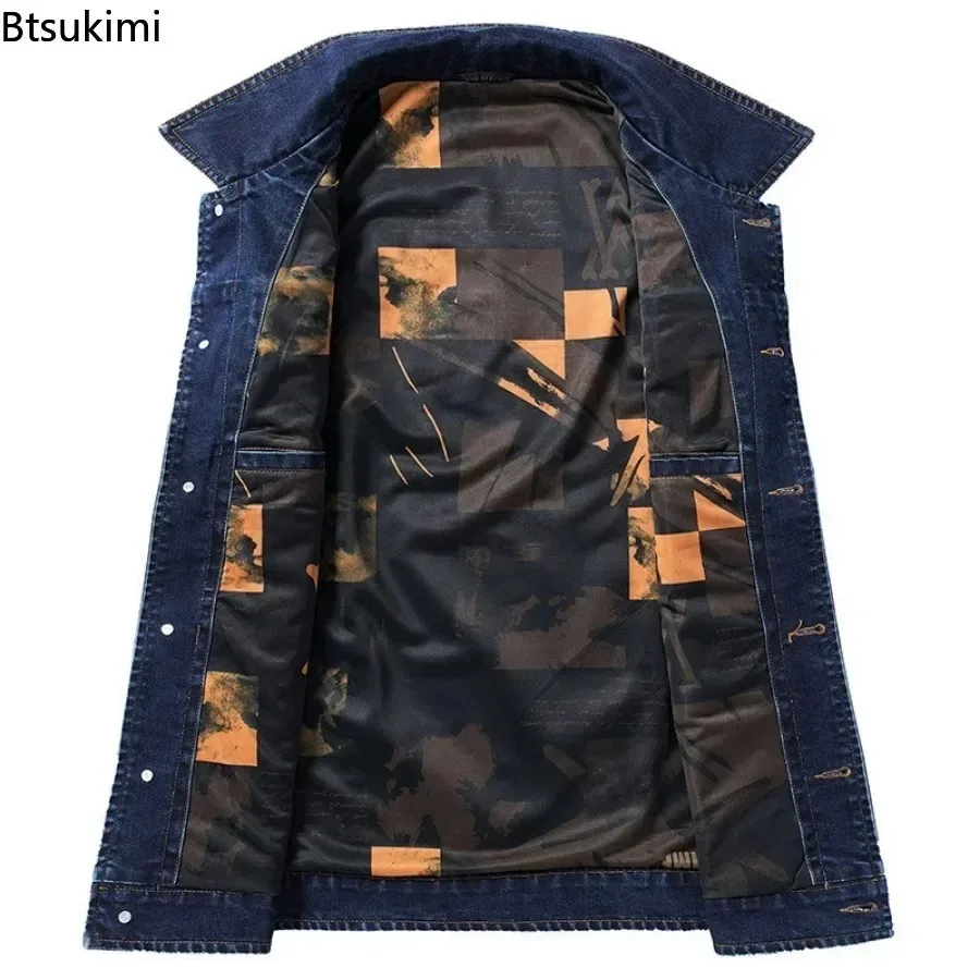 Gilet di Jeans da uomo nuovo gilet di Jeans senza maniche stile moto Casual Multi-tasca con stampa Hip Hop da uomo