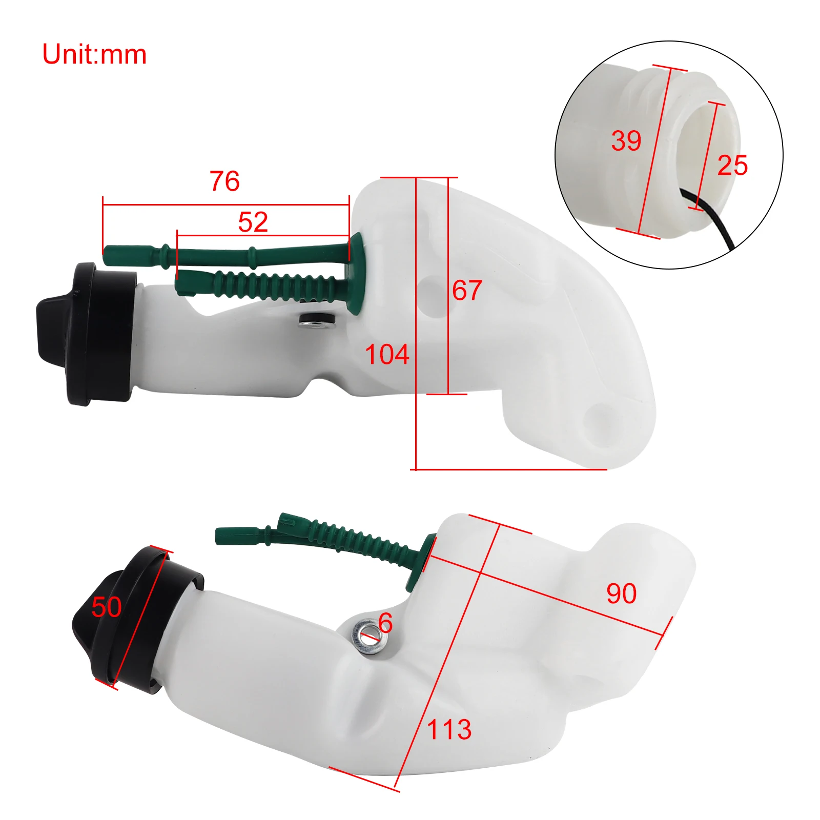 Gas Tank Fuel Tank Gassoline Tank Assembly for Stihl Trimmer FS38 FS45 FS46 FS55 HL45 FC55 KM55 MM55 Replace 4232 350 0411