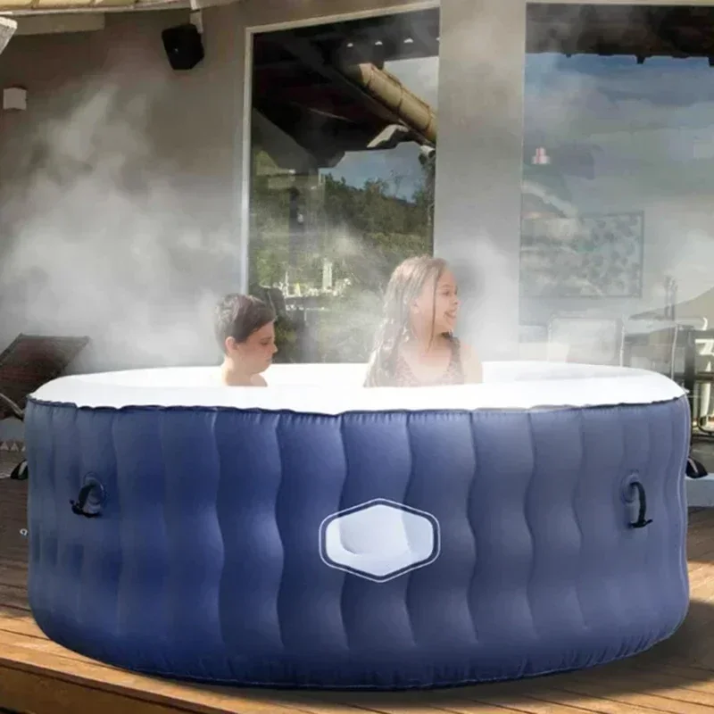 Round Hydromassage Bath Household Bathtubs Whirlpool Inflatable Folding Adult Portable Bathtub Whirlpool Massage Bathtub