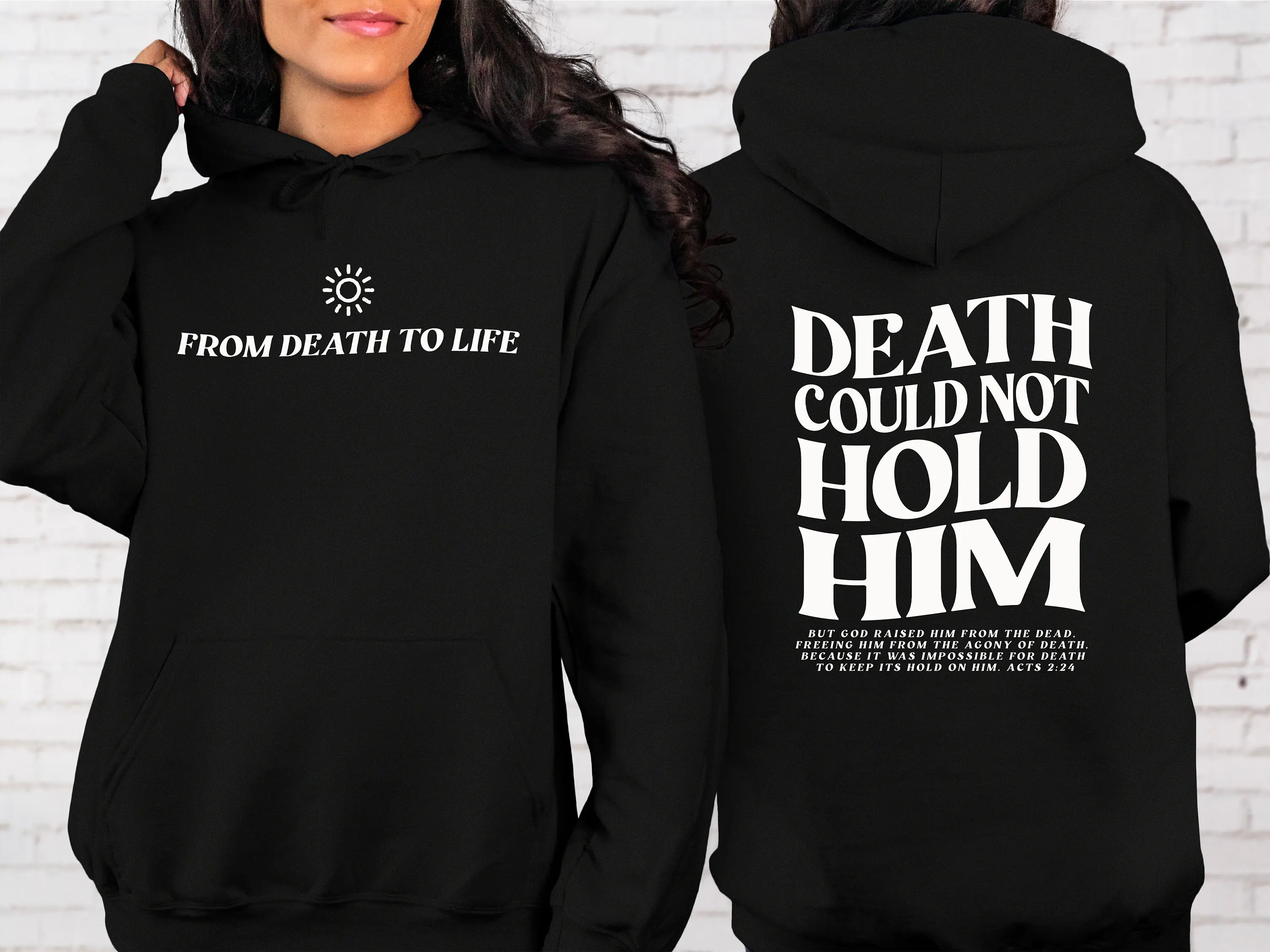 

Толстовка с капюшоном Death Could Not Hold Him для женщин, пуловер с длинными рукавами, модная осенне-зимняя одежда унисекс, топы Y2k