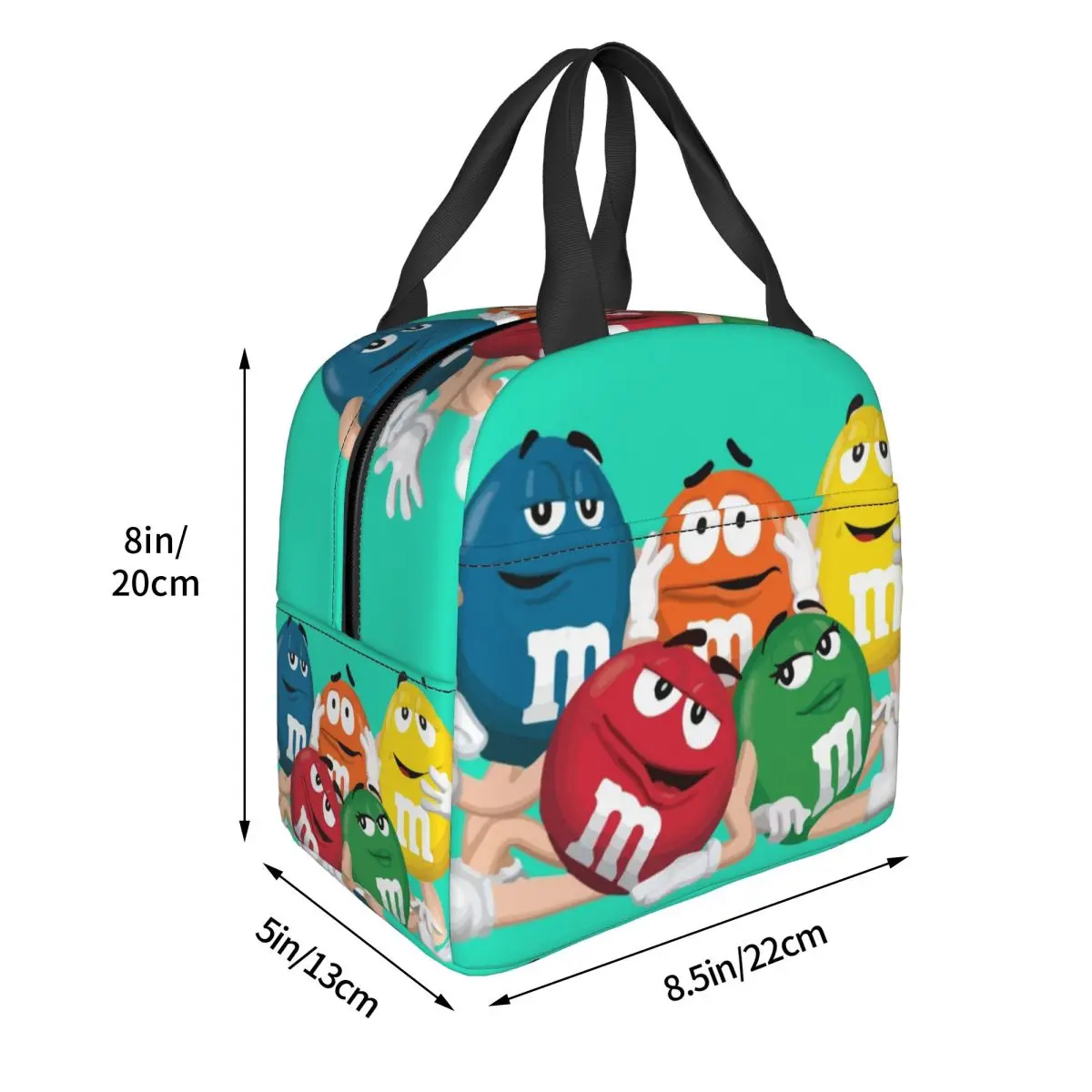 M And M Character Baby Lunch Bags Insulated Bento Box Waterproof Lunch Tote Leakproof Cooler Thermal Bag for Woman Girl Office