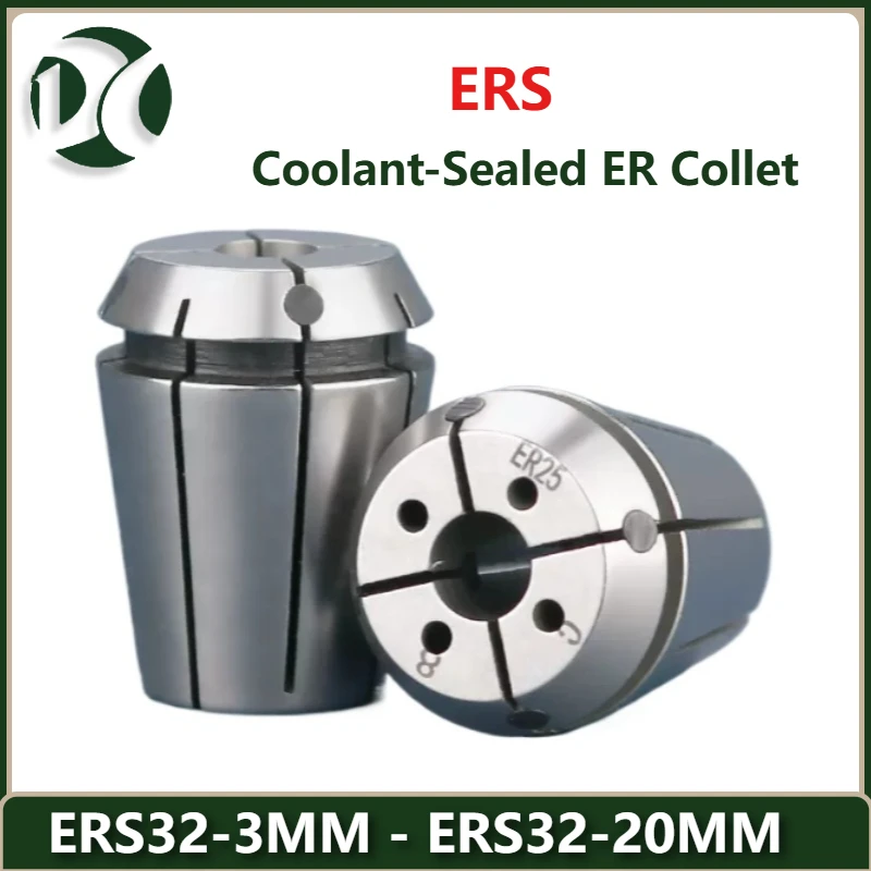 ERS32 ERC32 ER32 Coolant Sealed Collet 0.005mm High Pressure Through Coolant Spring Collet for CNC Milling Drilling