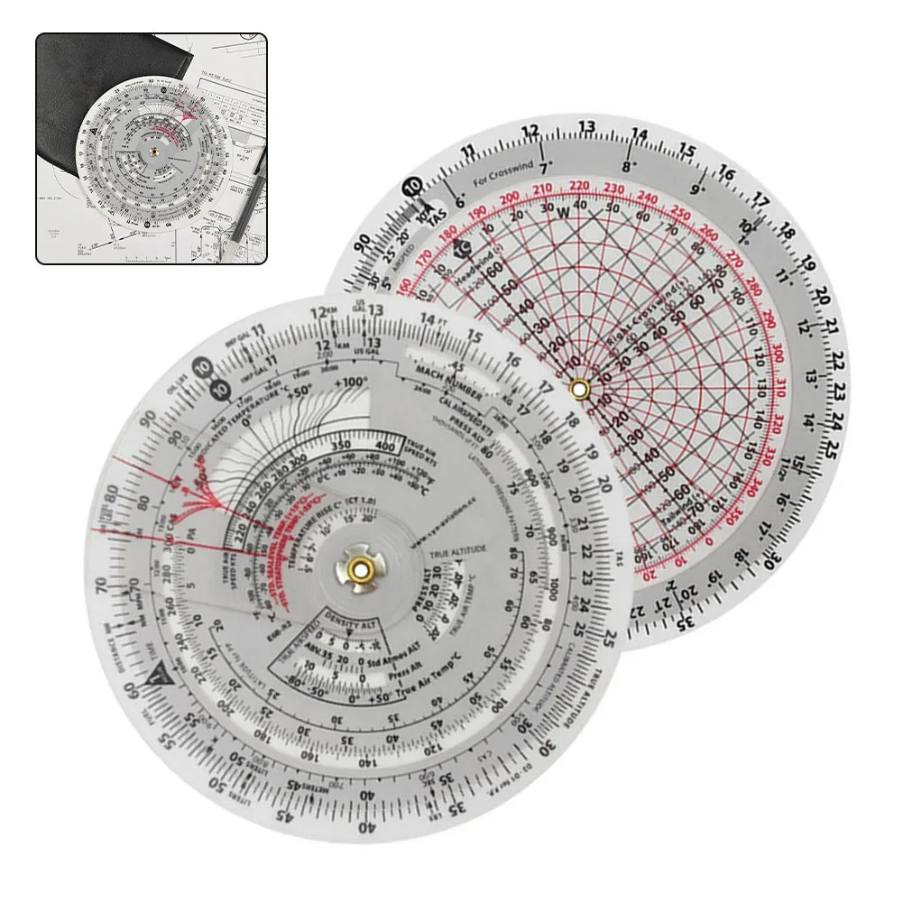 E6B-R vôo computador aviação plotter slide regra para treinamento de vôo de aviação matemática geometria desenho ferramenta régua medição