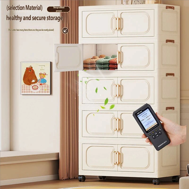 Storage box drawer style household large capacity storage box movable toy snack storage cabinet bedroom bedside table - view 3