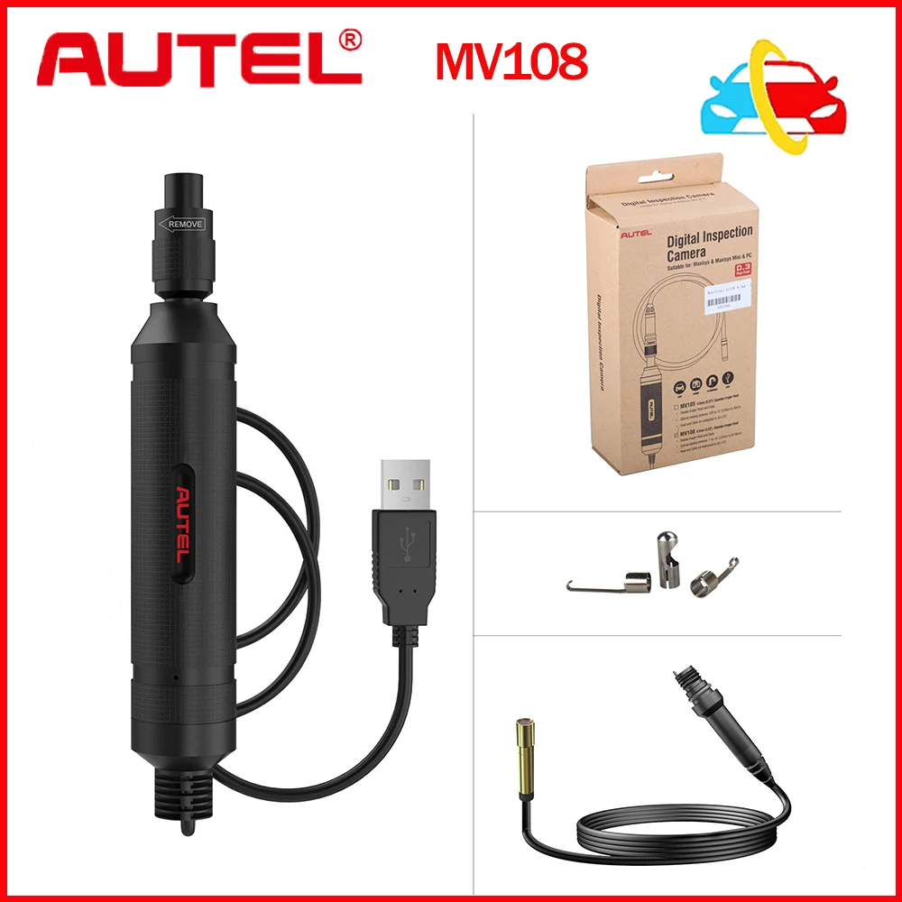 Autel MaxiVideo MV108 MV 108 Automotive Inspection Camera 5.5/8.5 mm Image Head  Use With MK908/MK906BT