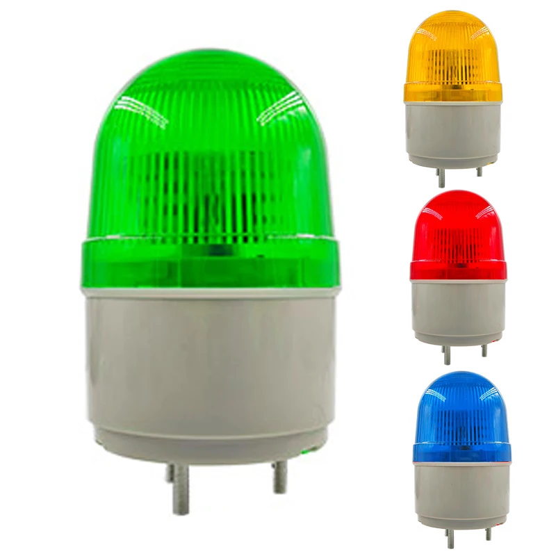 1pc Warning Light 2071 LED Safety Light Strobe Mini Alarm Lamp Flashing Signal Warning Lighting 12/24/220V Yellow Blue Green