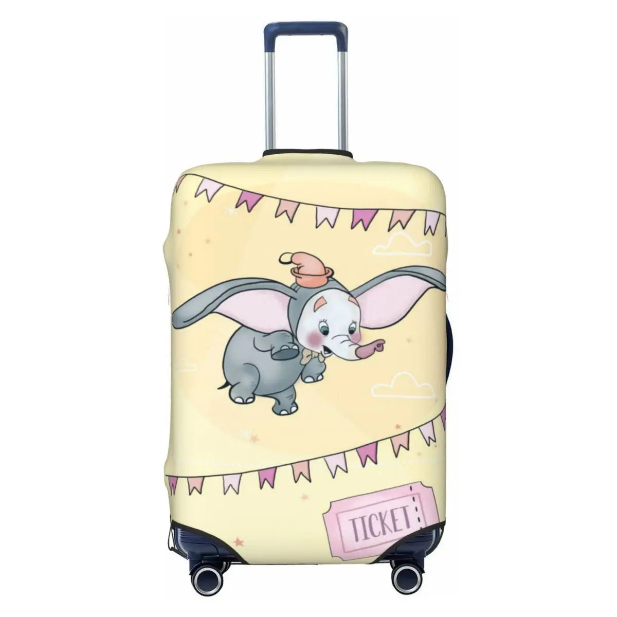 

Custom Dumbo Cartoon Luggage Cover Fashion Cute Elephant Suitcase Protector Covers Suit For 18-32 inch