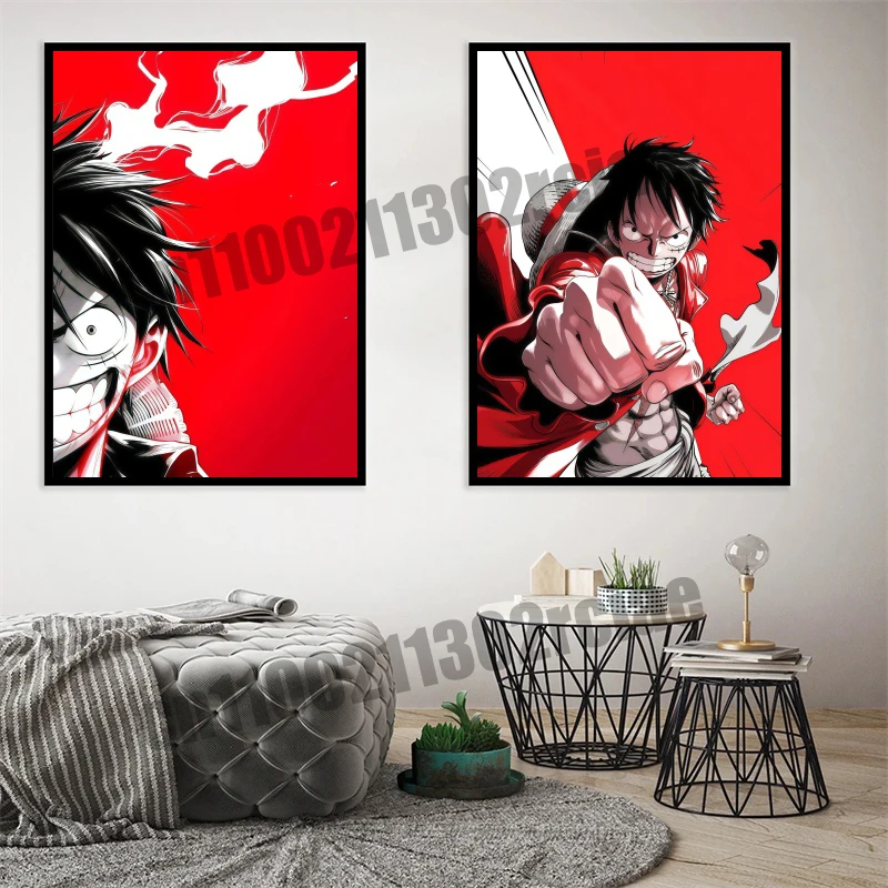 Japońskie Anime z Dzieciństwa One Piece Osobiste Super Fajne Obrazy Artystyczne Plakat na Płótnie Idealny do Dekoracji Sypialni Prezent