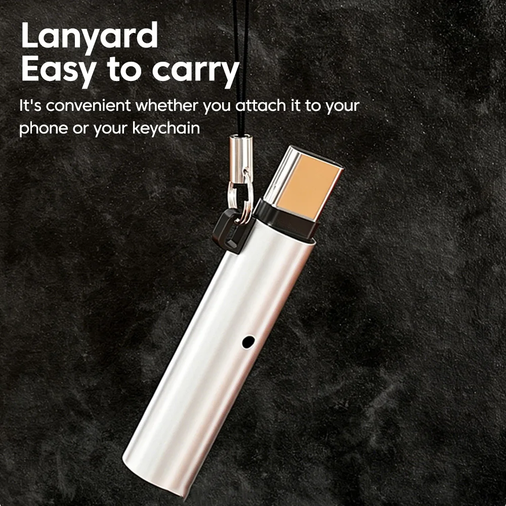 Type-c Case Portable Air Pump Cigarette Lighter Mini  Air Blowing Cigarette Lighter Outdoor Safety USB C Adapter For iPhone17