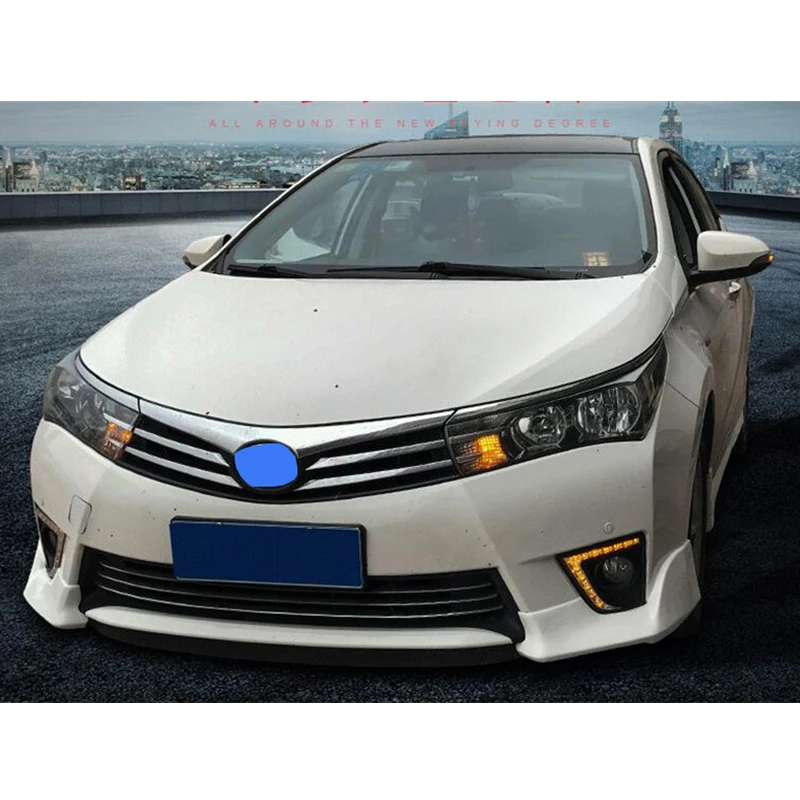 For OLD Toyota Corolla ABS Front Bumper Splitter Lips Diffuser Black Car Accessories Body Kit 2014 2015 2016 Year