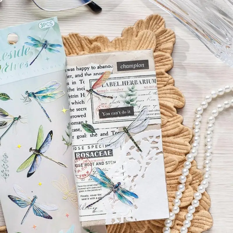 E1PF 반짝이는 장식 스티커 미적 스티커 스크랩북 장식 스티커