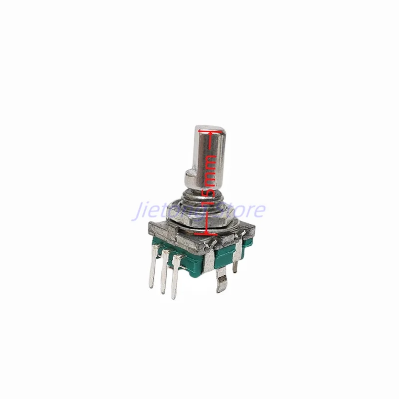 2pcs EC11 360 Degree Rotary Encoder Coding Switch Digital Potentiometer With Push Button 5Pins 20 Position 15mm Half Shaft