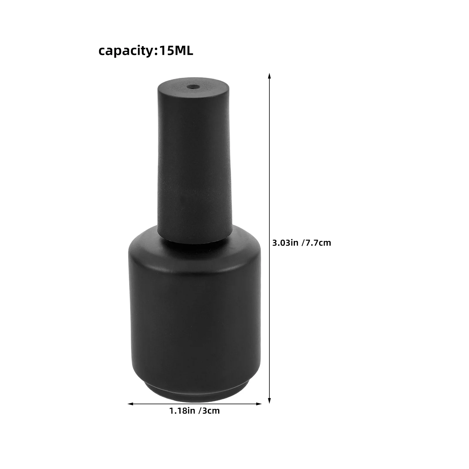 Bouteilles de vernis à ongles mat givré, bouteilles vides en verre rechargeables de 15Ml, récipient d'huile pour ongles, Mini stockage de vernis de voyage, 12 pièces