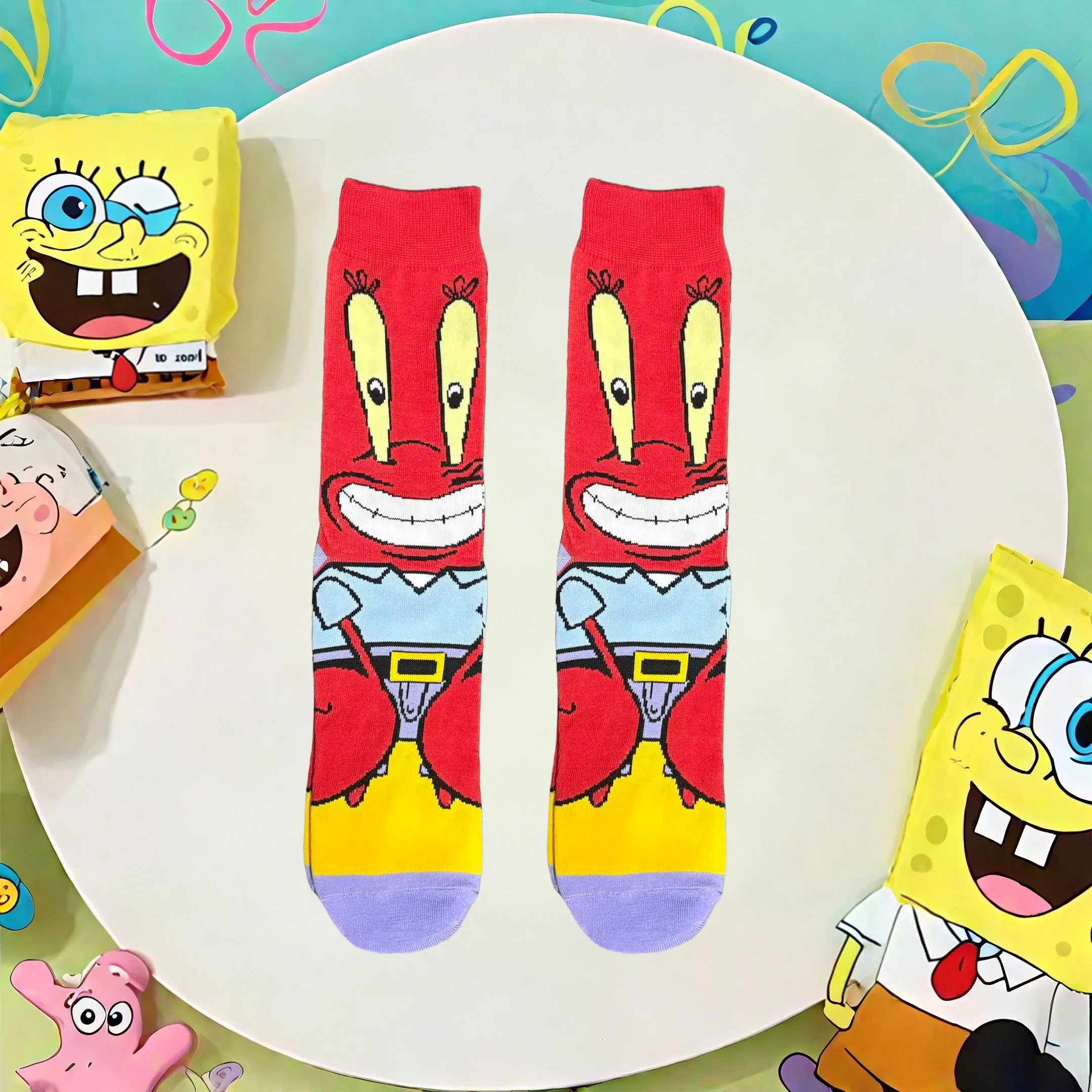 1/5 paar cartoon anime-serie schattige hoge sokken gebreid unisex