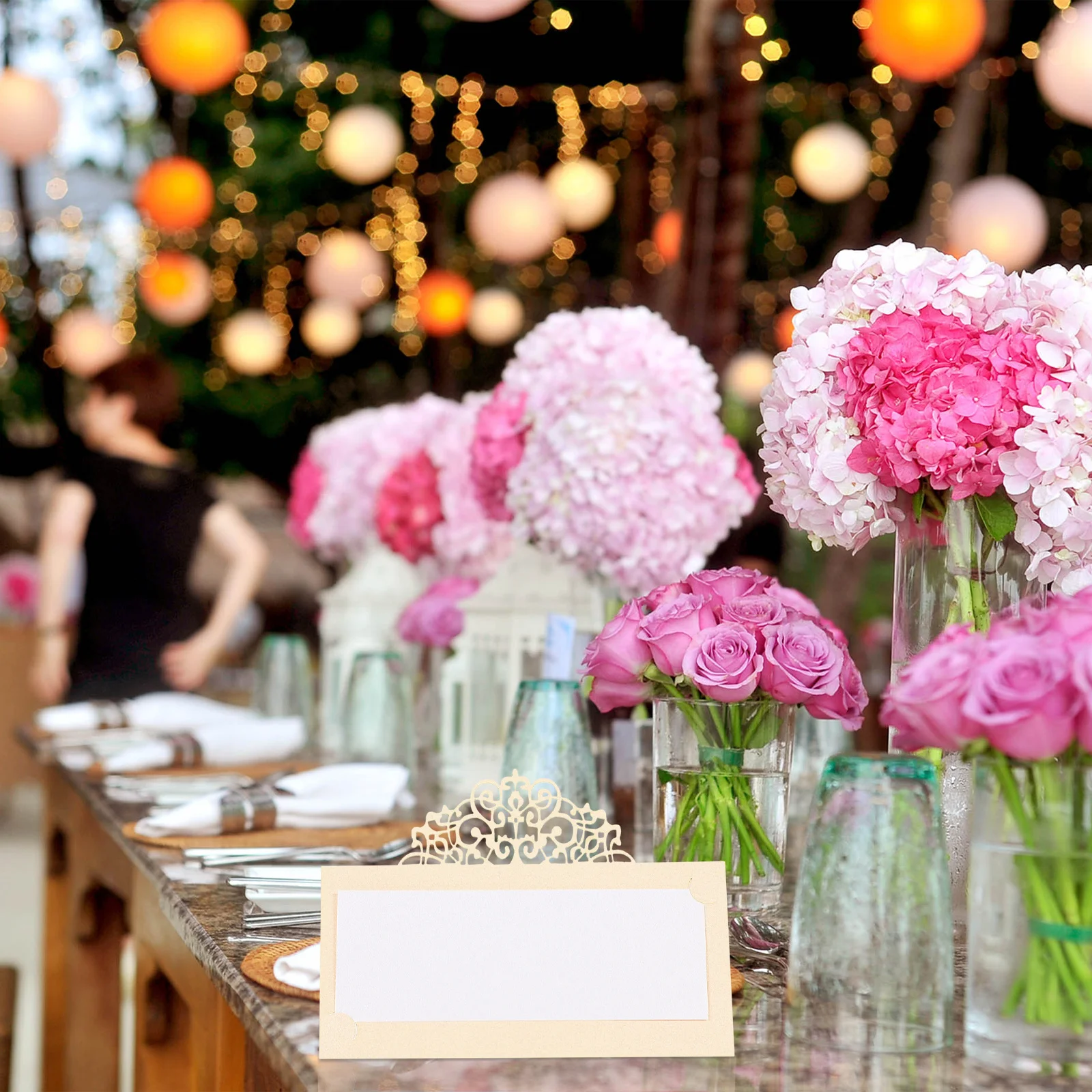 

50 шт. лазерные полые зарезервированные настольные карты, практичные пустые свадебные вывески для банкетов, свадеб, вечеринок, декоративные карточки с местами