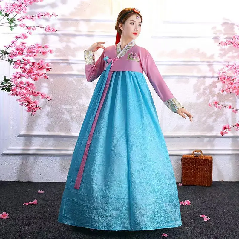 Traditional Korean Clothing Wedding Dress Hanbok Dress for Women Ancient Palace Robe V-neck National Performance Asien Style 한복